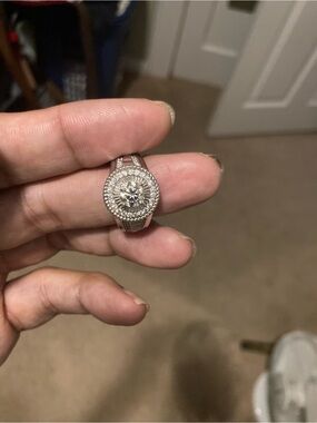 Moissanite Ring with real silver